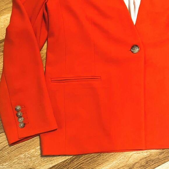 J.CREW Alfie oversized blazer bright orange 14 plus sized colorful career work - Picture 9 of 10